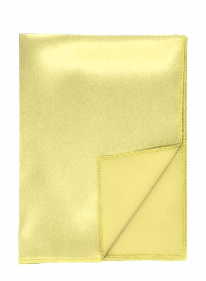 tiemart منديل جيب بلون أصفر زبدة سادة من تيمارت - Image 4